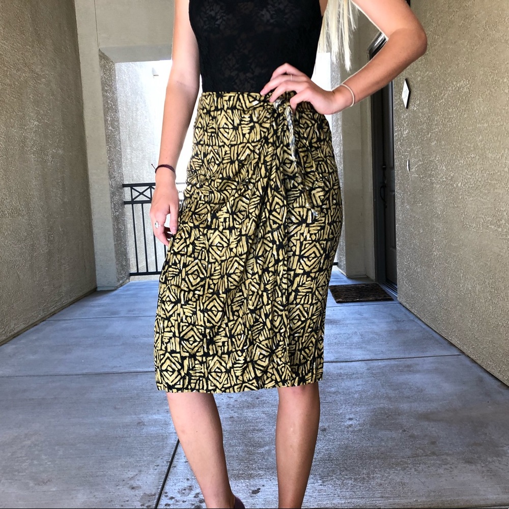 Safari Print Pencil Skirt